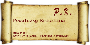 Podolszky Krisztina névjegykártya